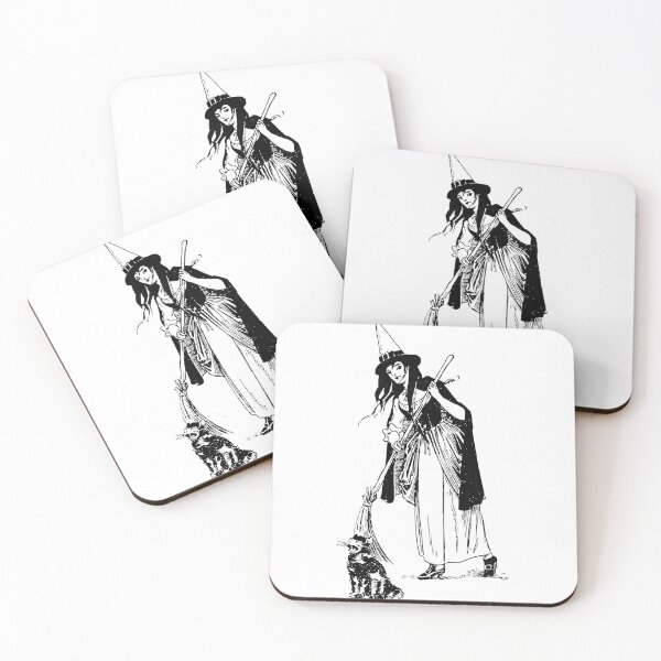 Item preview, Vintage Witch and her cat Illustration  designed and sold by Bellathewilde.