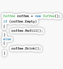 Coffee code Sticker