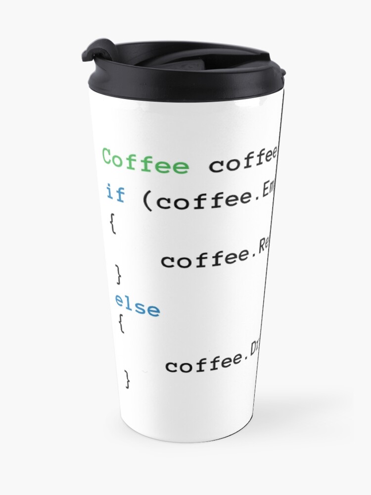 Alternate view of Coffee code Travel Mug