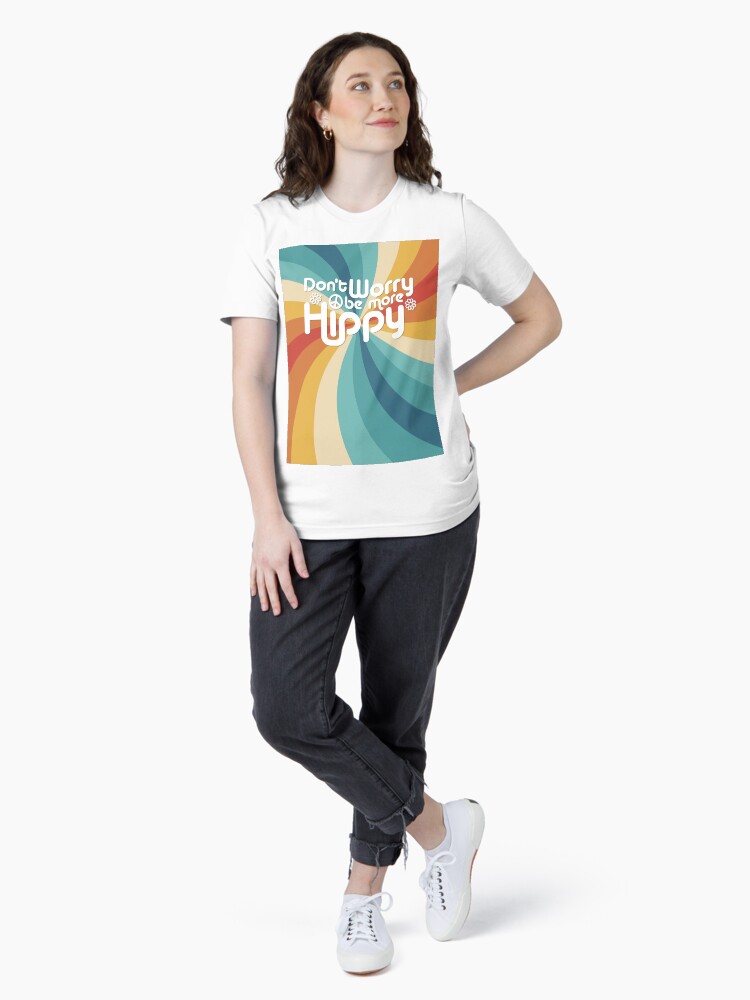 Thumbnail 4 of 7, Essential T-Shirt, Don't Worry be more Hippy / Happy designed and sold by Joemungus.
