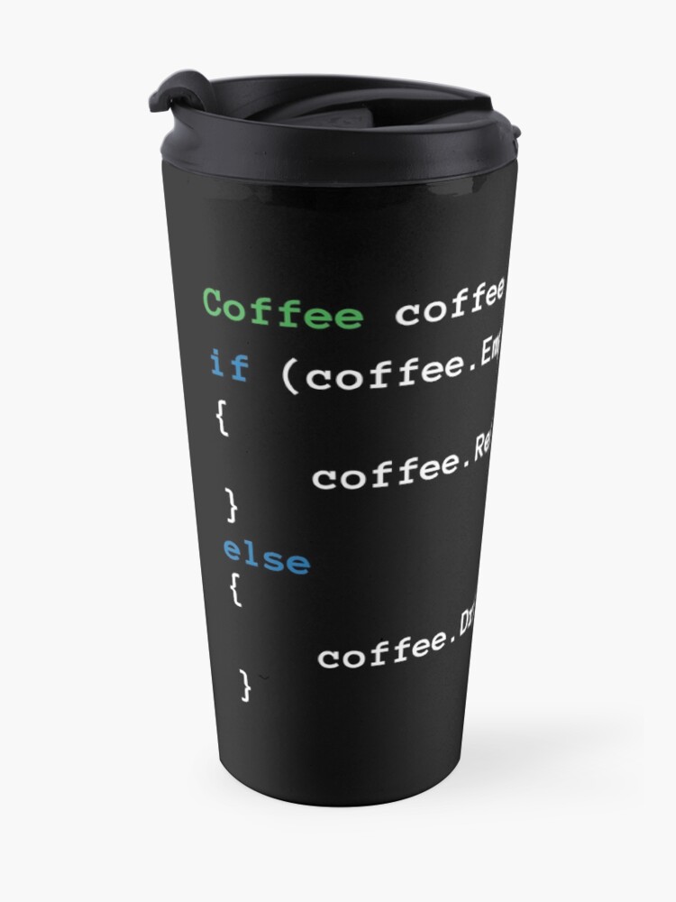 Alternate view of Coffee code Travel Mug