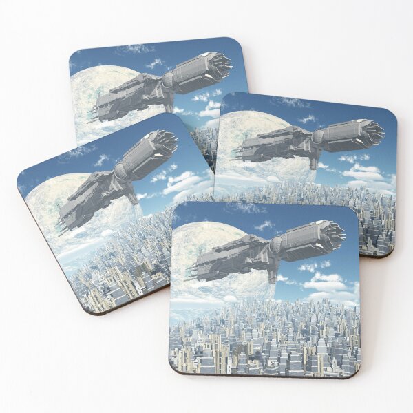 Item preview, Nave espacial sobre una gran ciudad designed and sold by MIRO3D.