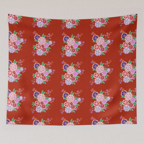 Item preview, Seamless japanese wagara floral pattern designed and sold by urban-color.