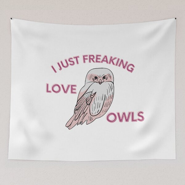 Item preview, I Just Freaking Love Owls Pink designed and sold by Digitalme Designs.