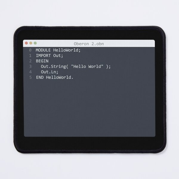 Item preview, . Oberon 2 language Hello World program sample in editor window designed and sold by IuriiVlasenko.