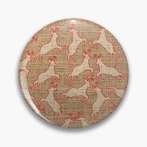 Item preview, Cute Christmas Reindeer Pattern On Burlap Background designed and sold by LashCreations.