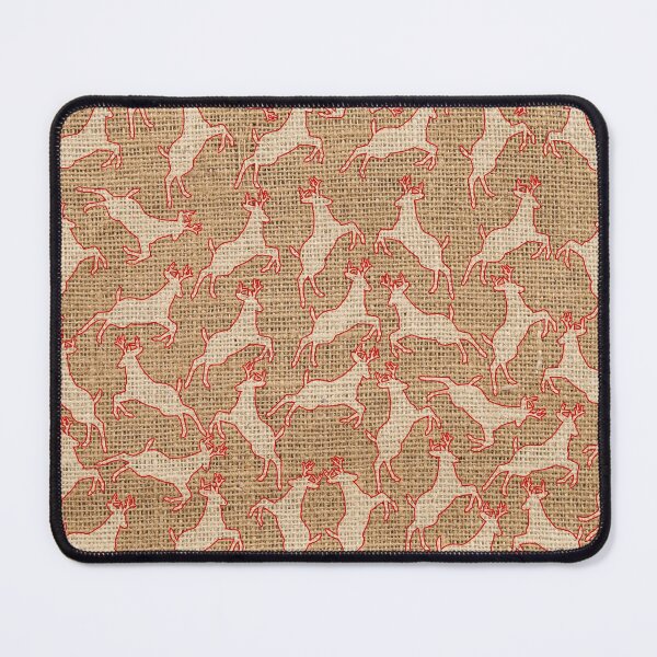 Item preview, Cute Christmas Reindeer Pattern On Burlap Background designed and sold by LashCreations.