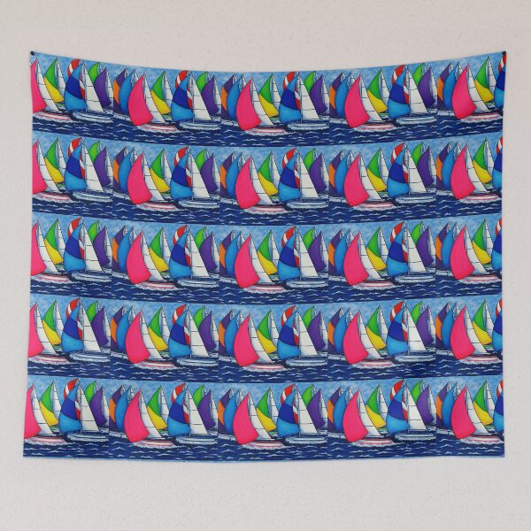 Item preview, Colourful Regatta designed and sold by Lisa Lorenz Paintings.