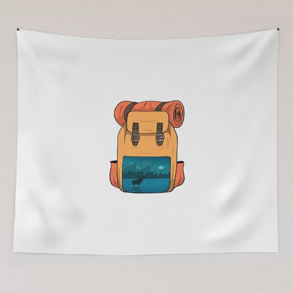 Item preview, hiking bag, beautiful mountain landscape designed and sold by landscapeworlds.