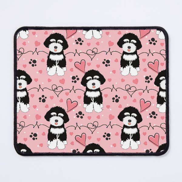 Item preview, LOVE Black and White Schnoodle designed and sold by Lulupainting.