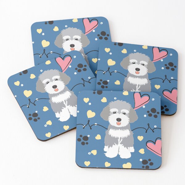 Item preview, LOVE Grey Gray Schnoodle designed and sold by Lulupainting.
