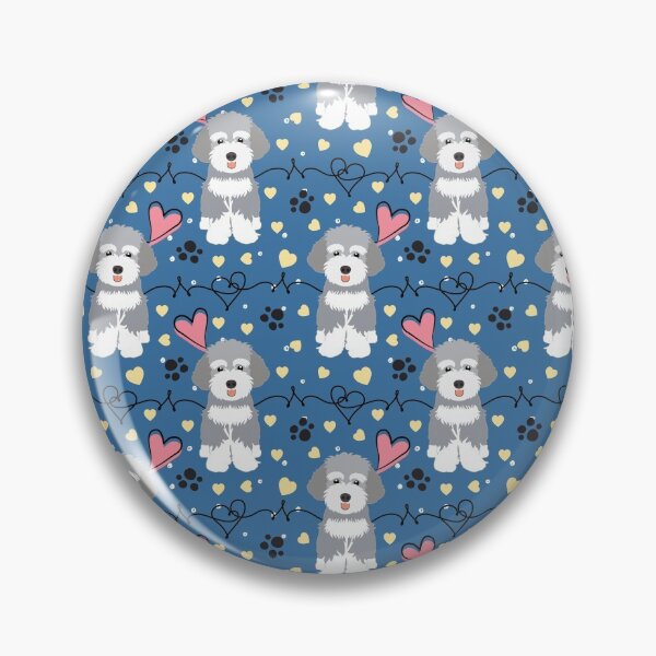 Item preview, LOVE Grey Gray Schnoodle designed and sold by Lulupainting.