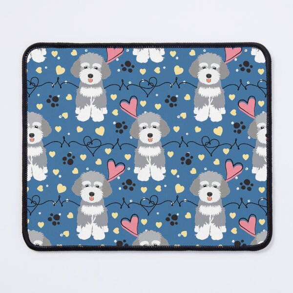 Item preview, LOVE Grey Gray Schnoodle designed and sold by Lulupainting.