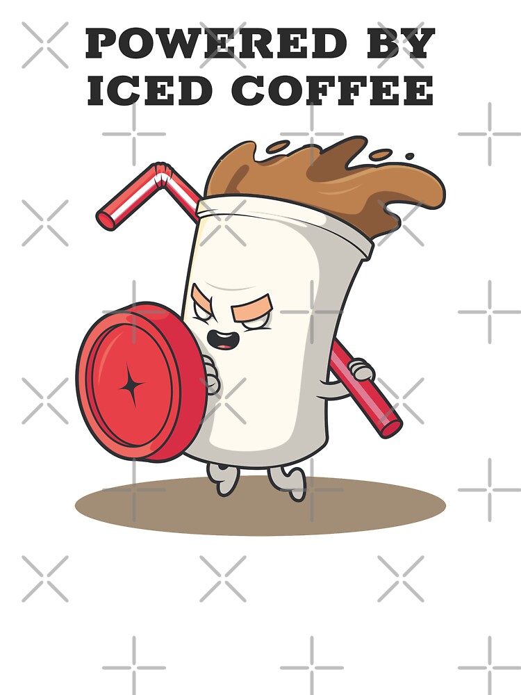 Powered By Iced Coffee Essential T-Shirt for Sale by LK Designs