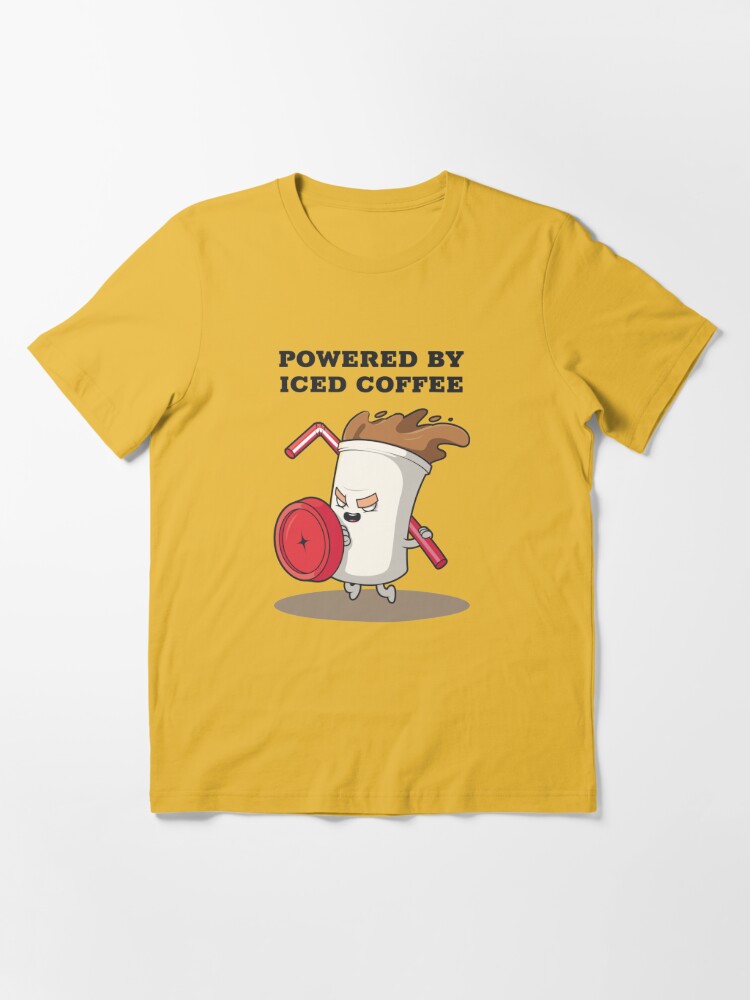 Powered By Iced Coffee Essential T-Shirt for Sale by LK Designs