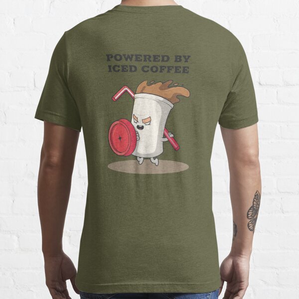 Powered By Iced Coffee Essential T-Shirt for Sale by LK Designs