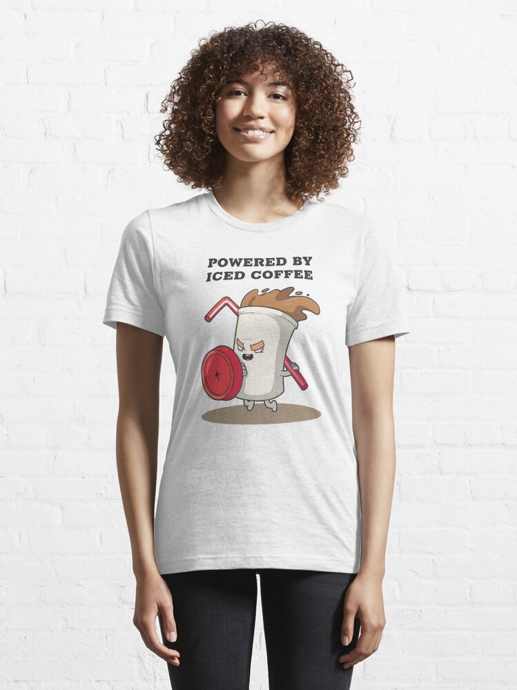 Powered By Iced Coffee Essential T-Shirt for Sale by LK Designs