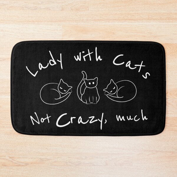 Aperçu de l'œuvre Dame aux chats, pas folle créée et vendue par nutmegfairy.