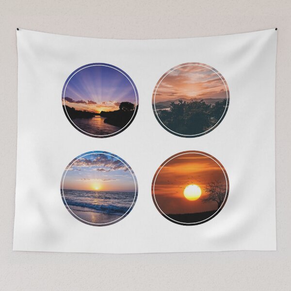 Item preview, Beautiful Glowing Golden Beach Mountain Savanna River Sunsets designed and sold by thecooltable.