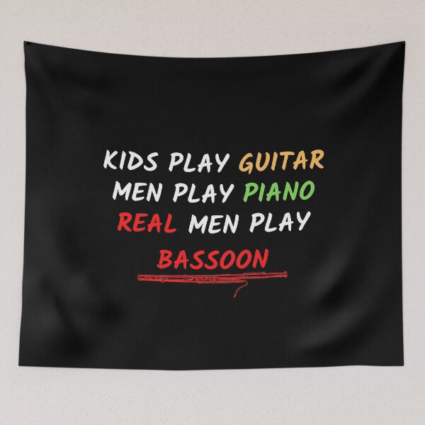 Item preview, REAL MEN PLAY BASSOON T-SHIRT designed and sold by Clurixious.