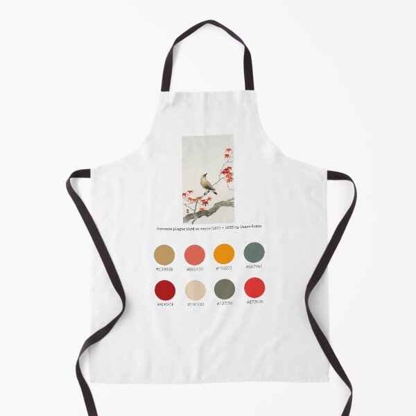 Item preview, Colour Palette of Japanese plague bird on maple (1900 - 1936) by Ohara Koson designed and sold by CoffeewithAnh.