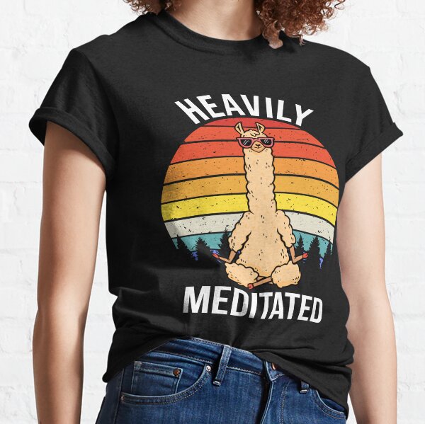Heavily Meditated T-Shirt, Meditation, Mandala Shirt, Funny Hippie