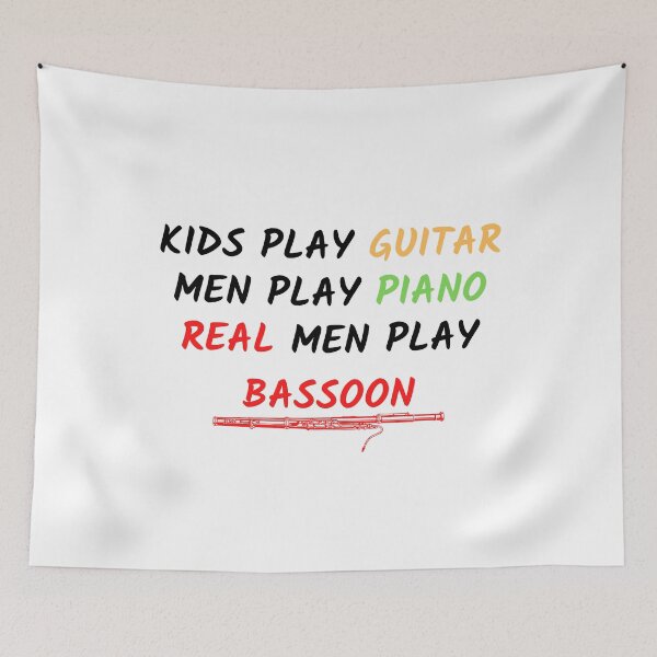 Item preview, REAL MEN PLAY BASSOON STICKER designed and sold by Clurixious.