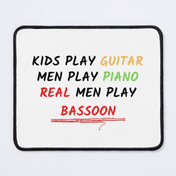 Item preview, REAL MEN PLAY BASSOON STICKER designed and sold by Clurixious.