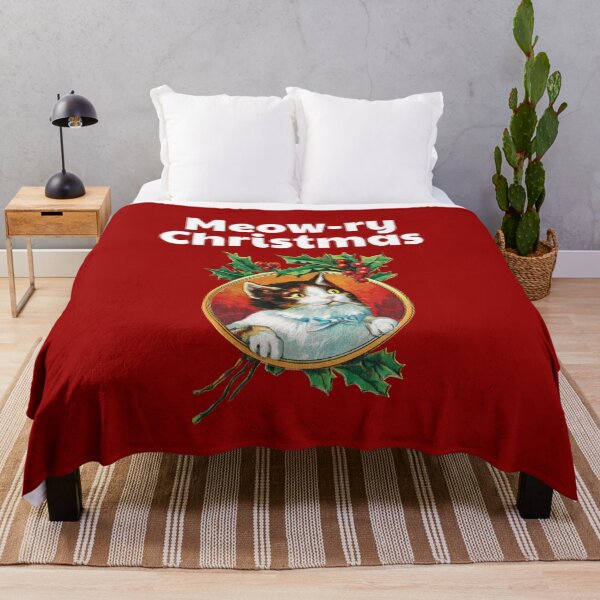 Item preview, Meow-ry Christmas Funny Cat Christmas Pun designed and sold by happinestSHOP.
