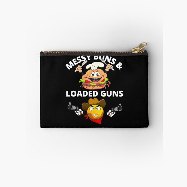 Item preview, Messy Buns And Loaded Guns Funny Messy Burger and Gun Fighter designed and sold by RGRamsey.