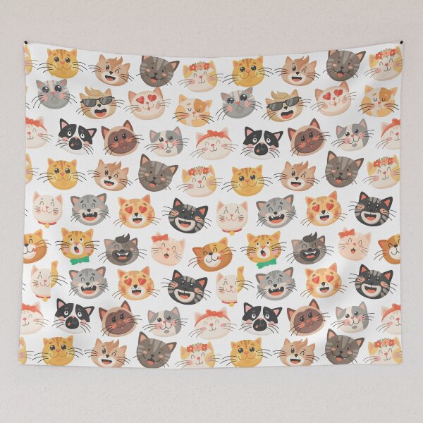 Item preview, Cute and beautiful cat head pattern designed and sold by cruzzcreation.