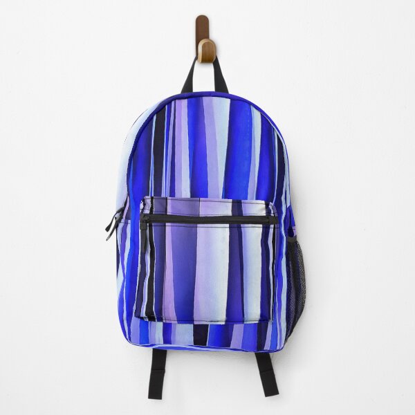 Item preview, Uneven Artistic Vertical Stripes Deep Blue Hues designed and sold by taiche.