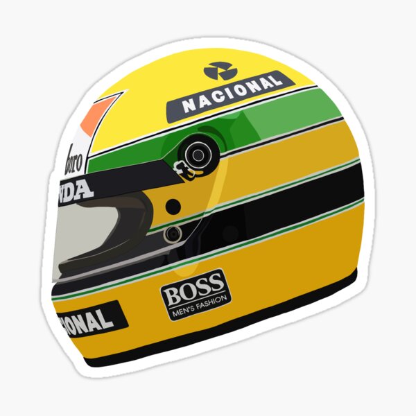 Ayrton Senna Helmet 1988 Sticker