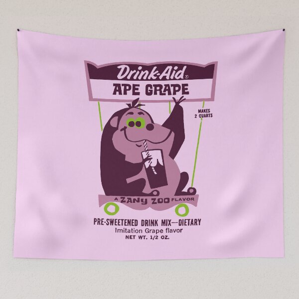 Item preview, APE GRAPE - FLAVORED DRINK PACKAGING designed and sold by ThrowbackAds.