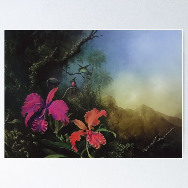 Item preview, Two orchids and hummingbirds designed and sold by freedom-dream.