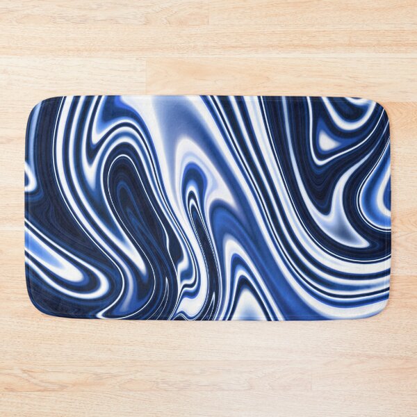 Item preview, Holographic Dark Blue Silk Marble Design designed and sold by PrettyPage.