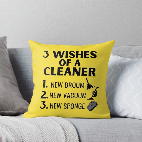 Item preview, 3 Wishes of a Cleaner New Broom New Vacuum New Sponge designed and sold by SavvyCleaner.