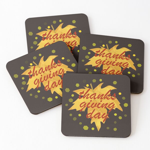 Item preview, Thanksgiving day greeting on autumn leaf designed and sold by CutieBlue.