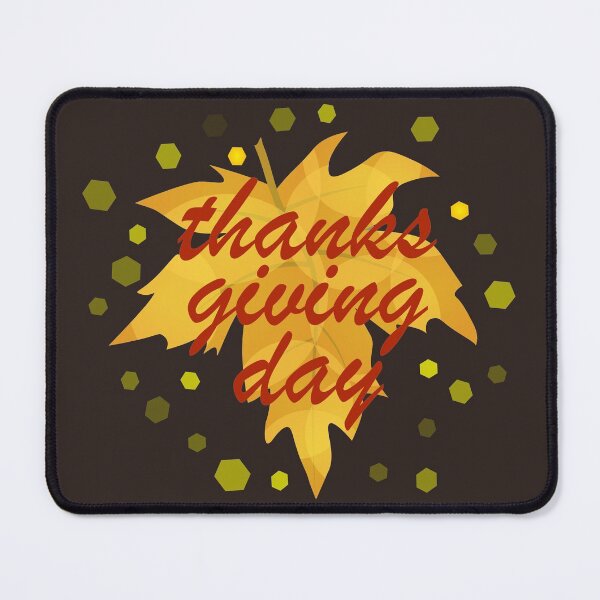 Item preview, Thanksgiving day greeting on autumn leaf designed and sold by CutieBlue.