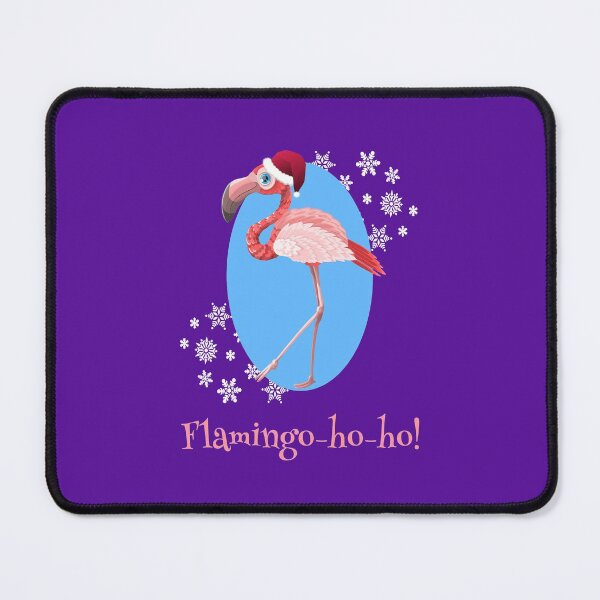 Item preview, Snow Flamingo-ho-ho! Ho Ho Ho Christmas flamingo designed and sold by NaughtyGoose.
