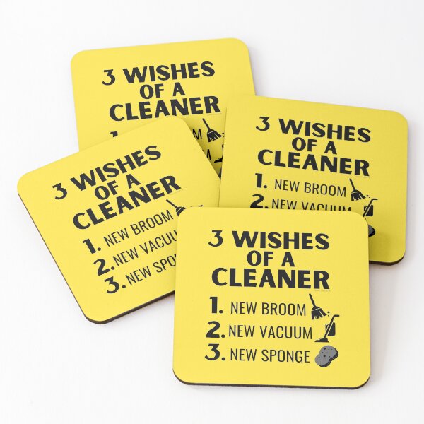 Item preview, 3 Wishes of a Cleaner New Broom New Vacuum New Sponge designed and sold by SavvyCleaner.