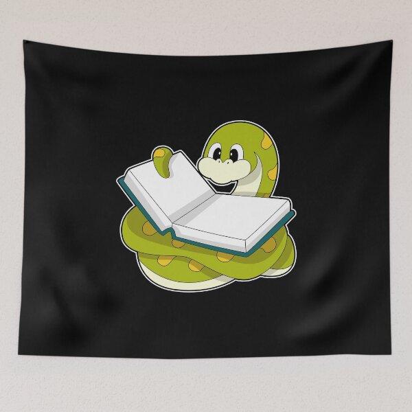 Item preview, Snake at Reading with Book designed and sold by Snabdesign84.