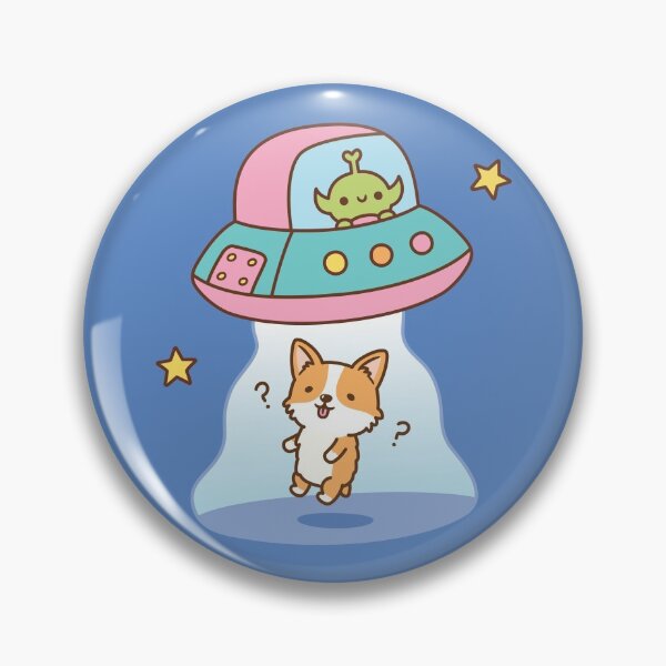 Item preview, Funny Alien Abducts Clueless Corgi designed and sold by rustydoodle.
