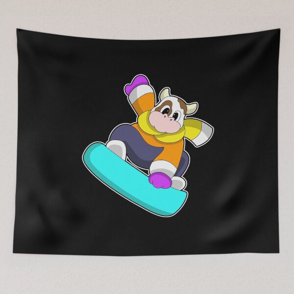 Item preview, Cow at Snowboarding with Snowboard designed and sold by Snabdesign84.