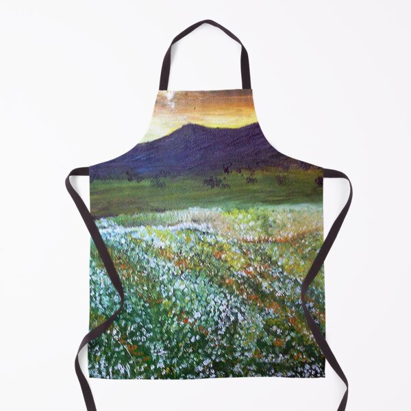 Item preview, Sunset over field of flowers Fine art Print designed and sold by Adri Barnard.