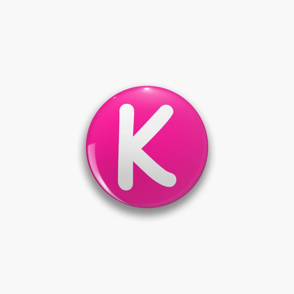 Pink Letter K Capital Alphabet Girls Birthday Gift