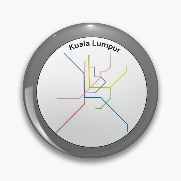 Item preview, Kuala Lumpur subway map minimalist designed and sold by FethiC.