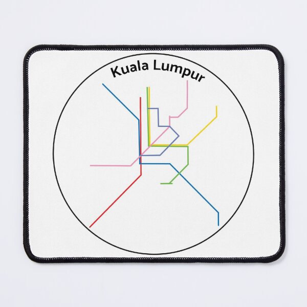 Item preview, Kuala Lumpur subway map minimalist designed and sold by FethiC.