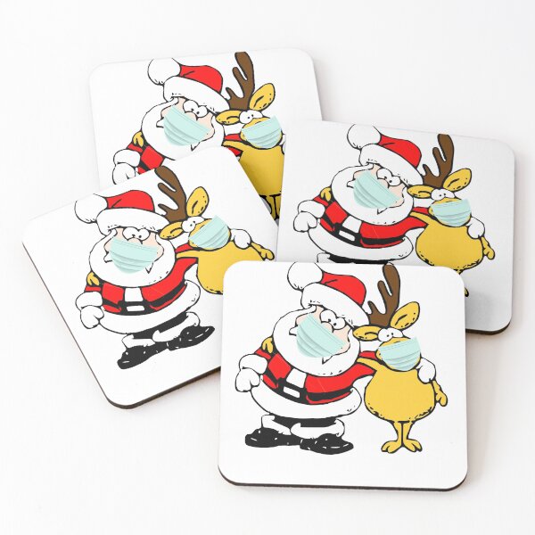 Item preview,  Christmas 2021: Santa puts a mask to reach all after vaccination,  designed and sold by The Nova Prints .