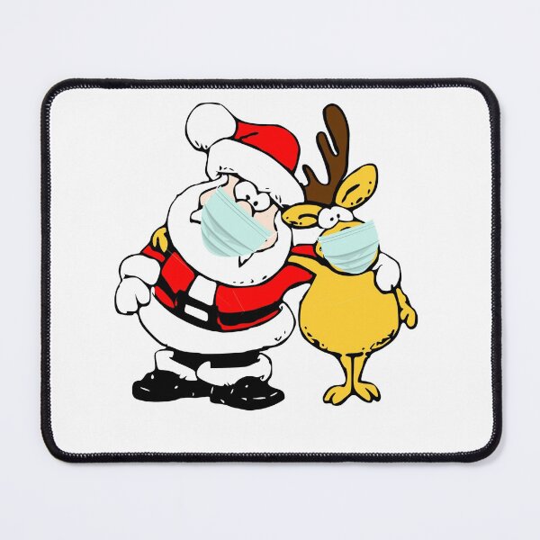 Item preview, Christmas 2021: Santa puts a mask to reach all after vaccination, designed and sold by The Nova Prints .